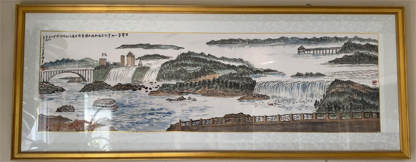 世界第一加拿大尼亚加拉大瀑布2016(授权版画)