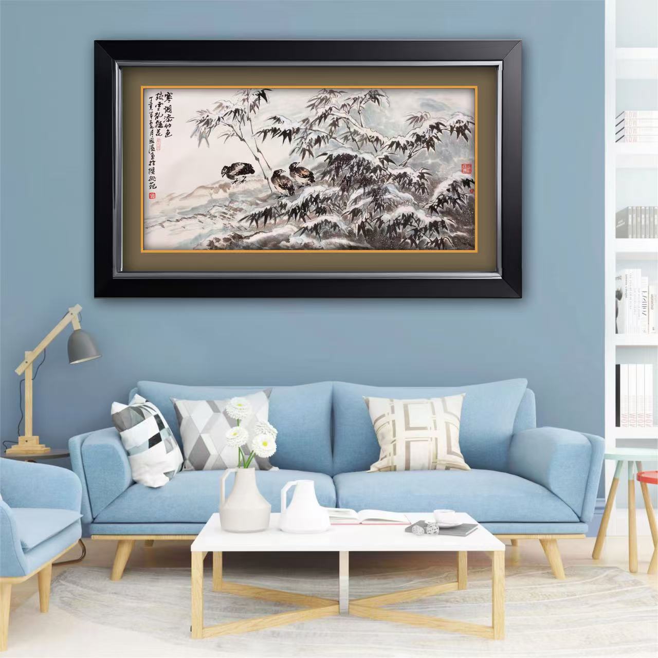 a2寒烟添竹色疏雪乱梅花丁亥年2007(著名画家赵思温)