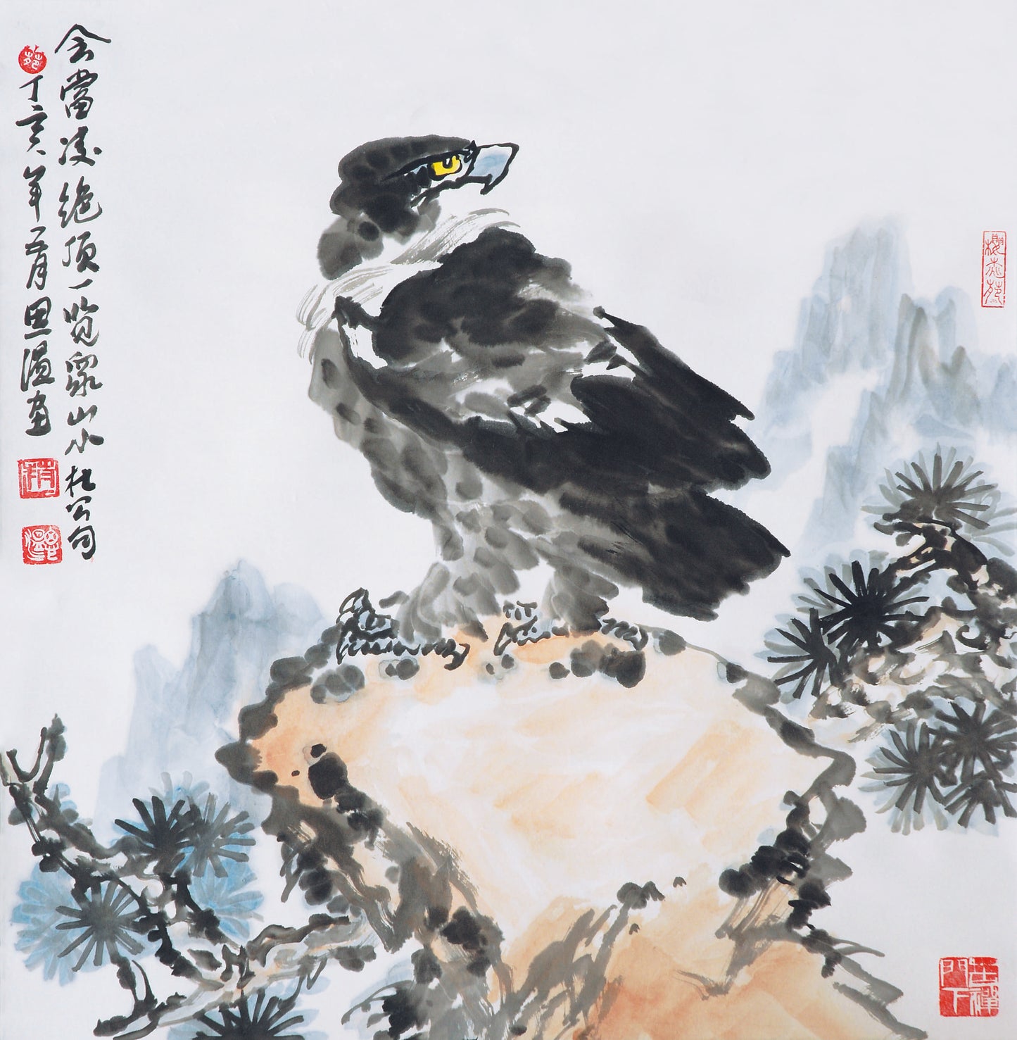 一览众山小丁亥年2007(授权版画)