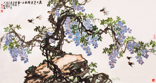 a5燕子声声里相思又一年丁亥年2007(国画大师王雪涛)