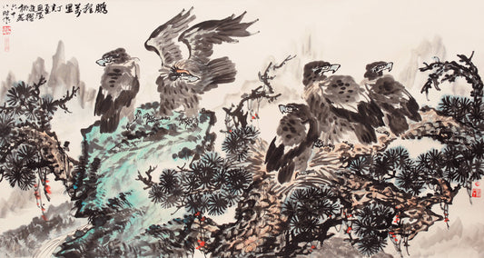 a4鹏程万里丁亥年2007(国画大师李苦禅)