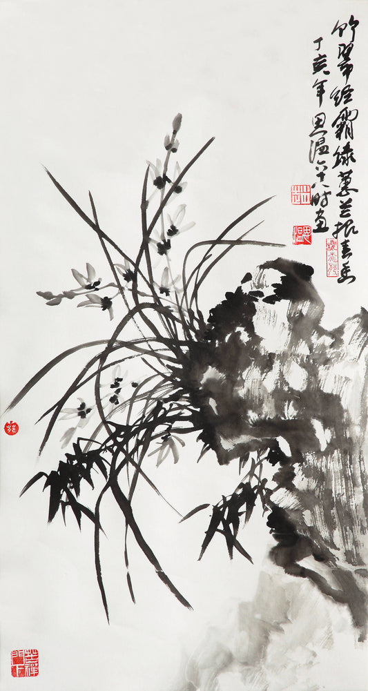 f5竹翠经霜绿蕙兰报春香丁亥年2007